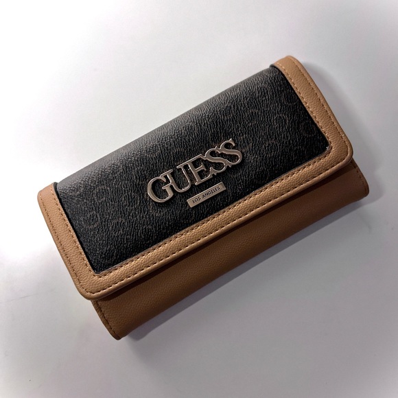 GUESS WALLET [ NEVER USED ] | BROWN/DARK BROWN/BEIGE - Picture 5 of 7
